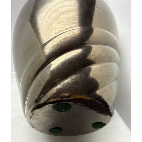 Vtg Haeger Pottery Metallic Bronze Vase Planter Pot Large Abstract Swirl 12 inch - Picture 7 of 12